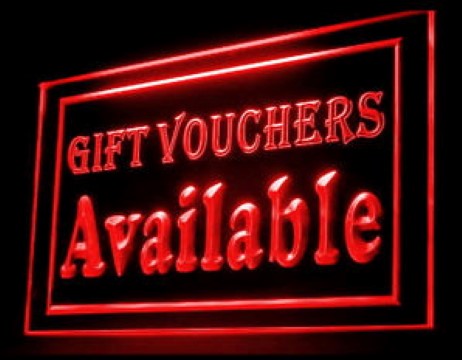 Gift Vouchers Available Discount LED Neon Sign